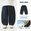 Pantalones Curvos de Algodón Puro para Niños Estilo Europeo Otoño Primavera 2026 Nuevas Llegadas Otoño Pantalones Casuales para Niños Medianos y Grandes Bebé Moderno