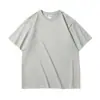 Camiseta de Algodão Puro com Gola Redonda e Manga Curta Ag240G Verão Masculina Pesada Solta Uniforme de Classe Camisa Cultural Logo Estampado Digital