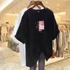 2026 Novo Estilo Comprimento Médio Solta Plus Size Casual Mãe Jovem Versátil Verão Manga Curta Camiseta para Mulheres