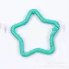Hebilla de Resorte de Estrella de Cinco Puntas Pintada de Metal Colorida Accesorios para Joyería Llavero DIY Hecho a Mano Anillo de Conexión Colgante Venta al por Mayor