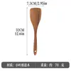 Pala para Macetas Transfronteriza Cuchara de Cocina para el Hogar Juego de Utensilios de Cocina Uso Diario Cuchara para Sartén Antiadherente Venta al por Mayor Pala de Madera Cuchara Ranurada Mango Largo