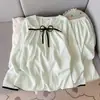 2025 Novo Pijama de Algodão Nuvem Primavera e Outono Calças Femininas Manga Longa Estilo Princesa Palaciana Fofo Decote Quadrado Conjunto de Roupa de Casa