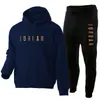 Sudadera con capucha informal para hombre y mujer 2025, conjunto, chaqueta con capucha de marca estampada de moda, forrada de forro polar, Otoño e Invierno