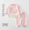 Menina A-Class Desenho Hello Kitty Roupas de Outono Bebê Conjunto Patchwork Babado Top Calça Jogger Elástica Recém-Nascido