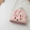 Gorro de Tricô Grossinho Infantil Outono e Inverno à Prova de Vento e Quente para Exterior Proteção de Orelha Gorro de Bebê Unissex