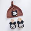 Gorro de bebé protección halógeno puerta primavera y otoño bebé caricatura lindo chirrido fontanela gorro de protección recién nacido gorro fetal calcetines set