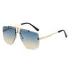 Estallidos transfronterizos Caja para gafas de sol sin montura de doble viga de otoño europea y americana Gafas de sol retro para hombre Gafas de sol de moda transfronterizas