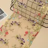 Popular Vestido Bordado Colorido Estilo Europeo y Americano Accesorios para Ropa Malla Bordada Encaje Lencería Tela de Encaje Venta al por Mayor