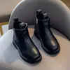 Botas para niños, botines para niñas, nuevo estilo británico Invierno 2026, botas tipo Dr. Martens para niños, botines para bebés forrados de felpa para niñas pequeñas