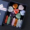 Caja de Regalo Popular Transfronteriza de Cristal Natural Set de Piedras Irregulares de Colores Piedra Rodante Set de Muestras Minerales Adornos Venta al Por Mayor