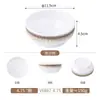 Juego de Vajilla Imitación Porcelana Estilo Lujo Ligero para Hoteles y Restaurantes, Incluye Tazones, Platos, Tazas y Cucharas, Juego de Vajilla Comercial de Cuatro Piezas para Venta al por Mayor