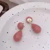 Pendientes Retro de Gota de Agua Estilo Hong Kong, Clip para Orejas No Perforadas, Pendientes de Nicho de Alta Gama para Mujer, Clips para Orejas de Bobina de Mosquito
