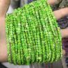 Cuentas de piedra natural de 4 mm en forma de corazón de melocotón, venta al por mayor, con detalles en oro verde moteado, joyería artesanal, productos semiacabados con cuentas.