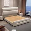 2024 Nueva Cama Moderna Simple de Cuero para Dormitorio Principal Cama de Boda Moda Cómoda Cama Doble Queen de 1.8 m