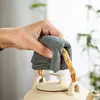 Paño de Cocina Absorbente Grueso Simple Mantel para Sala de Té en Casa, Posavasos Cuadrado de Algodón y Lino Vintage para Tetera, Accesorios para Ceremonia del Té