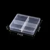 Plástico Transparente PP Caja de Cuatro Compartimentos para Accesorios Pequeños Piezas de Anzuelo de Pesca Caja de Alambre para Clips de Papel Caja de Accesorios Caja de Medicamentos Caja Organizadora de Almacenamiento