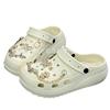 Sapatos Croc Decorados com Corrente Fofa Destacável Conjunto de Diamante Borboleta Corrente Acessórios Populares do Xiaohongshu Sapato Croc Fivela de Sapato