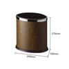 Lixeira de Couro Oval de Grande Capacidade com Injeção Direta para Casa, Hotel, Banheiro, Quarto, Balde Dupla Camada para Quarto
