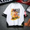 Camiseta de One Piece de manga corta con dibujos animados para hombre y mujer, con el logotipo de Esjobaro, Luffy y Solon de Barba Blanca.