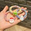 Diadema de felpa colorida navideña, linda cuerda para el cabello con forma de estrella y muñeco de nieve, lazo para niña con forma de corazón, accesorios para el cabello con cola de caballo