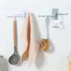 Gancho multifuncional sem perfuração adesivo forte sem costura para colar na parede suporte criativo multi-giratório para armazenamento de chaves