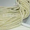 Acessórios para Joias DIY de Pérola de Vidro Bege Colar de Cristal Corrente de Clavícula de Luxo Leve Contas Soltas Pérolas Swarovski