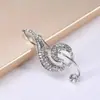 Broche de Nota Musical com Strass e Pérolas, Alfinete Versátil e Moderno para Mulheres, Pequeno Acessório de Metal para Ternos e Jaquetas Masculinas