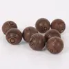 Cuentas Redondas de Madera Maciza, Cuentas Redondas de Madera Rayada, Accesorios para Joyería DIY, Cuentas Sueltas para Pulseras y Collares, Venta al por Mayor de Cuentas Redondas