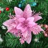 Decorações de Natal ouro rosa flor de vime grinalda flor decorativa decoração de flores de Natal DIY suprimentos para árvore de Natal