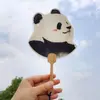 Panda de Frutas Papel de Abanico Caligráfico Creativo Atracción Turística Estilo Antiguo Fotografía Tendencia Nacional Abanico Souvenir Cultural y Creativo