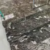 Restaurante de alta gama, encimera gris nube escocesa, mesa de centro de mármol hecha a medida, encimera de isla y corte y procesamiento de losas para renovación