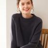 Suéter de cachemira para mujer, otoño e invierno 2024, nuevo, cuello redondo, manga raglán, suelto, adelgazante, moderno.