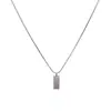 Collar de Acero Inoxidable Lele Jewelry para Mujer, Colgante Cuadrado Pequeño de Verano de Gama Alta, Accesorios Electrochapados, Cadena Simple para Clavícula