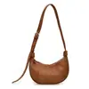 Bolso cruzado de tacto suelto con forma de Luna Creciente para mujer, Bolso de hombro único versátil, Bolso tipo Dumpling casual de gran capacidad, Bolso de mano de moda retro