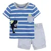 Comercio Exterior Ropa Infantil Verano Nuevo Transfronterizo Al por Mayor Hombres y Mujeres Bebé Manga Corta Pantalones Cortos Camiseta Conjunto de Dos Piezas