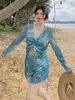 Traje de baño Tallas Grandes para Mujer Ligeramente Gordita mm Tallas Grandes Sexy Estilo Pura Pasión Bikini de Cuatro Piezas Bikini Traje de Baño para Mujer