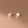 Nalan Arete hueco de plata S925 femenino línea rosa simple cuenta ligera pequeño fresco joyería de oreja M01120