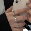 Anel de zircônia pedra da lua feminino design de nicho de luxo leve senso avançado anel de dedo indicador personalidade anel aberto ajustável