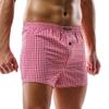 Ropa Interior para Hombre Algodón Cuadros Estilo Japonés Bóxer Aro Pantalones Verano Algodón Transpirable Pantalones de Pijama Bóxer de Algodón