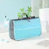 Bolsa de Maquiagem Multifuncional Dobrável Dupla com Grade Grande Capacidade Bolsa Classificadora Espessa Bolsa de Mão para Armazenamento de Produtos Digitais de Viagem