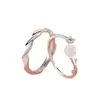 Anillo de Pareja Camelia Anillo de Plata Esterlina S925 Estilo Coreano Diseño Simple de Nicho Pareja de Amantes de Alta Gama