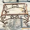 Mesa de café de hierro forjado europeo, Muebles de hierro forjado, Mesa de comedor de artesanía en hierro, Mesa de té forjada en bruto