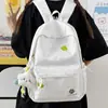 Estilo Coreano Outono/Inverno Item Quente Versão Coreana Casual Bordado Dupla Alça Bolsa Feminina Estudante Campus Versátil Leve Grande Capacidade Mochila