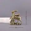 Figura de Zodiaco de Oveja de Latón para Prosperidad y Fortuna, Decoración de Escritorio de Oficina de Cabra, Mascota de Té, Adorno de Cobre Puro