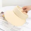 Chapéu de Sol Feminino com Proteção UV, Chapéu de Topo Aberto, Chapéu de Sol para Ciclismo, Chapéu de Sol de Seda de Gelo, Exclusivo Transfronteiriço