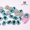 Lago Azul Nail Art Em Forma De Diamante Lágrimas De Sereia Azul Gelo Plano Em Forma De Diamante Fundo Dourado Nail Art Enfeites De Diamante