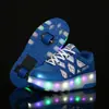 2020 nuevo código fabricante patines de ruedas una generación de estudiantes dos ruedas luces intermitentes carga talón por zapatos patines para niños