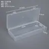 Caja rectangular de plástico transparente, caja para audífonos, caja de almacenamiento de joyas, caja para piezas de ferretería, caja para joyas y papelería, caja para equipo de pesca