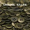 Bronze Dois Olhos Metálico Malha Cardigan Botão Prata Antiga Quatro Olhos Vintage Denim Camisa Manga Colarinho Decorativo Pequeno Botão