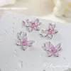 Famosos en Internet adornos para uñas de mariposa de doble capa, tridimensionales, incrustados con diamantes, láser inteligente, color hielo transparente, mariposa, decoración de uñas DIY